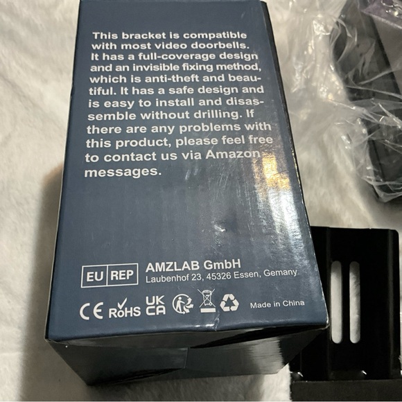 Anti-Theft Video Doorbell Door Mount No-Drill W/Adjustable Mounting Bracket NEW - Picture 9 of 16